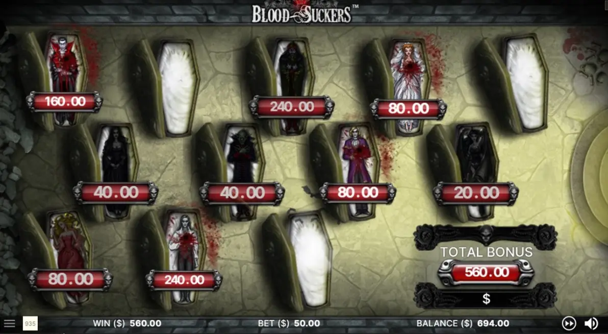 Blood Suckers Slot Symbols